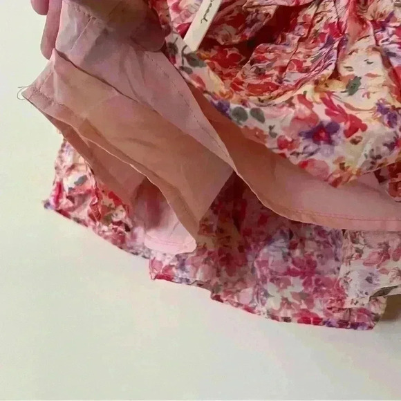 NWT Mustard Seed Smocked Waist Ruffled Floral Skort - Picture 4 of 5